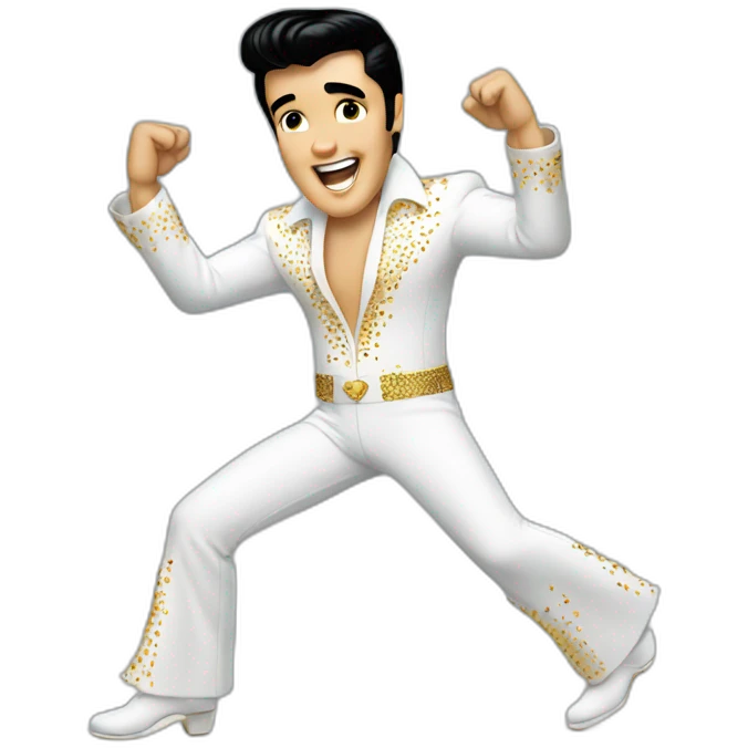 Elvis Presley dancing emoji