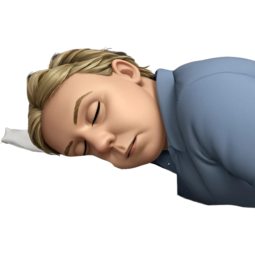 sleeping boy with glasses emoji