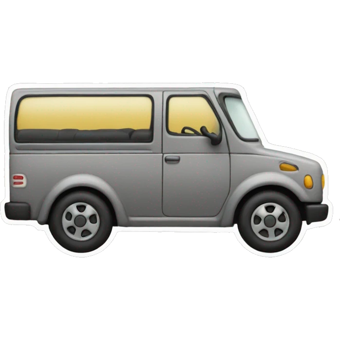card with some text and a photo of a vehicle emoji