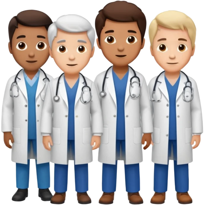 5 doctor staff all men make the differ in age emoji