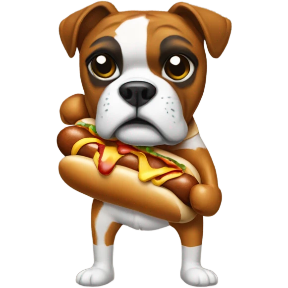 Hotdog boxer emoji