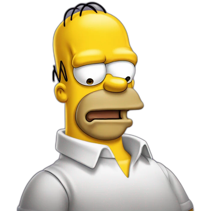 Homer simpson qui fait une grimace emoji