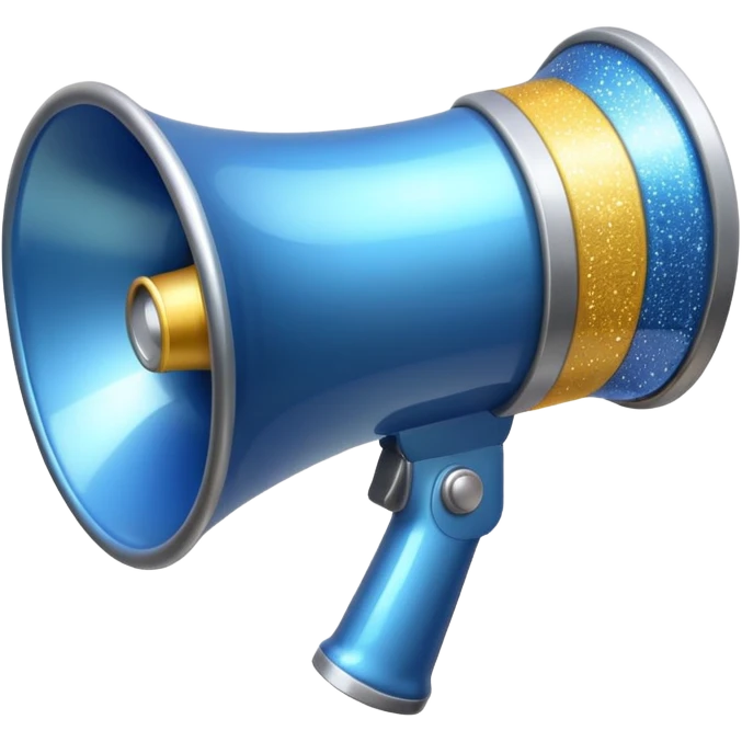 megaphone with sparkles emoji