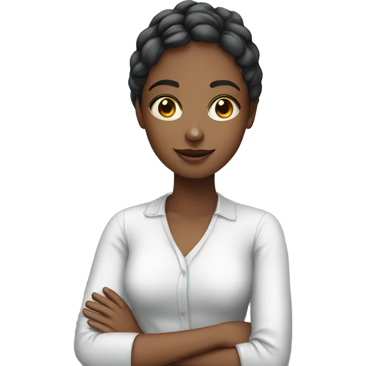 young woman chatbot assistant emoji
