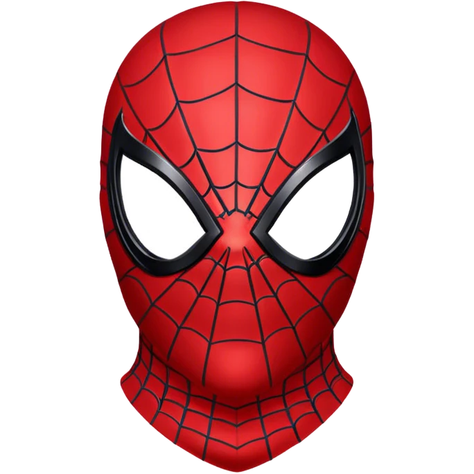 black spider man face mask emoji