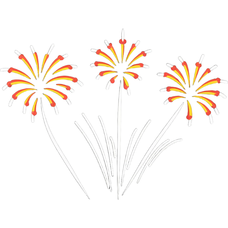 Festive Memorial Day with fireworks emoji