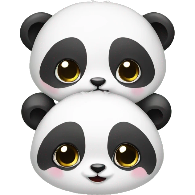 Cute twins panda emoji