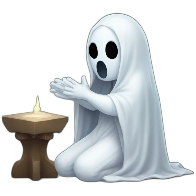 ghost praying for his bat friend emoji