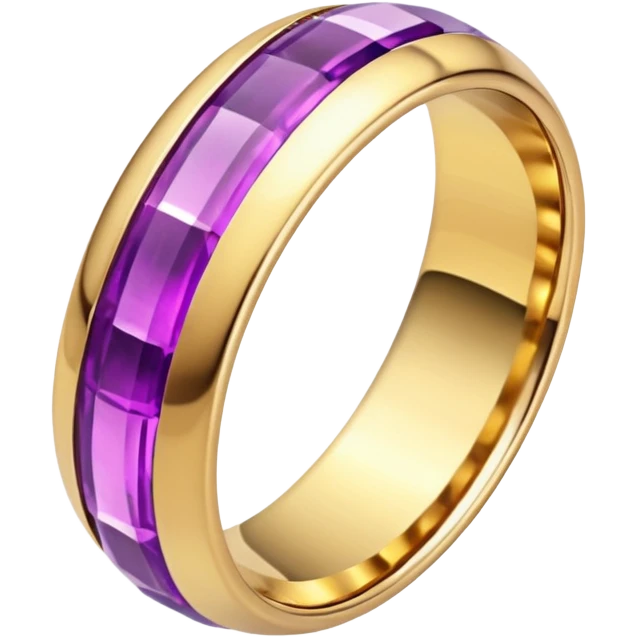 create a wedding ring emoji but with a purple crystal emoji