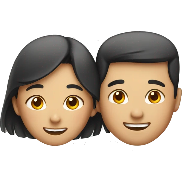 Happy Asian couple emoji