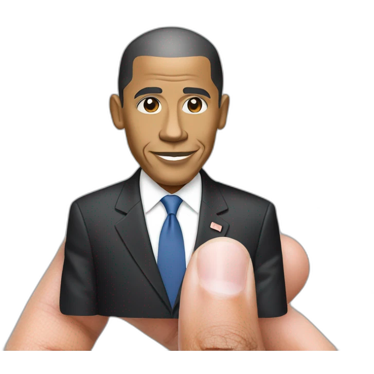 Barack obama holding one airpod emoji