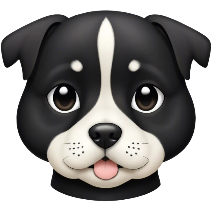 Short haired dog all black with white only on nose emoji