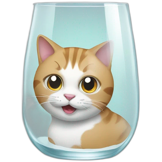 cat and glass emoji