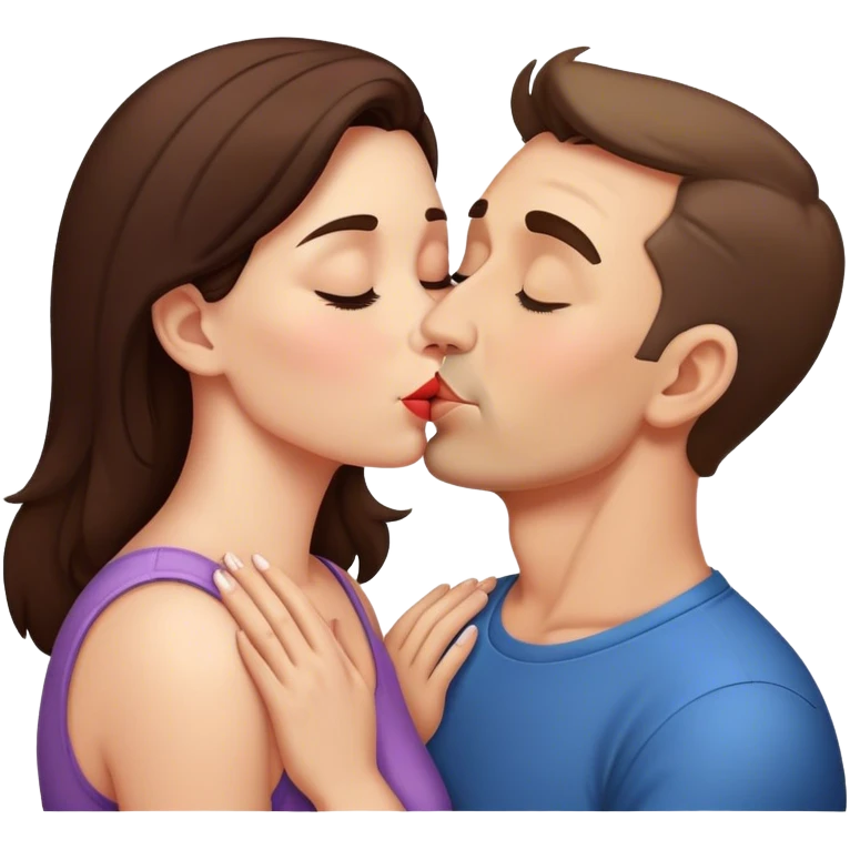 Mom kissing Dad emoji