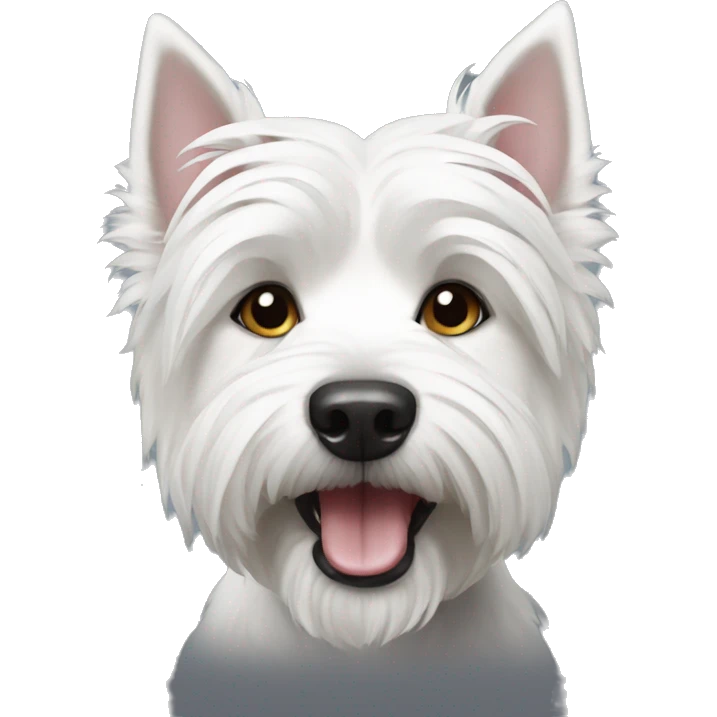 A Westie dog emoji