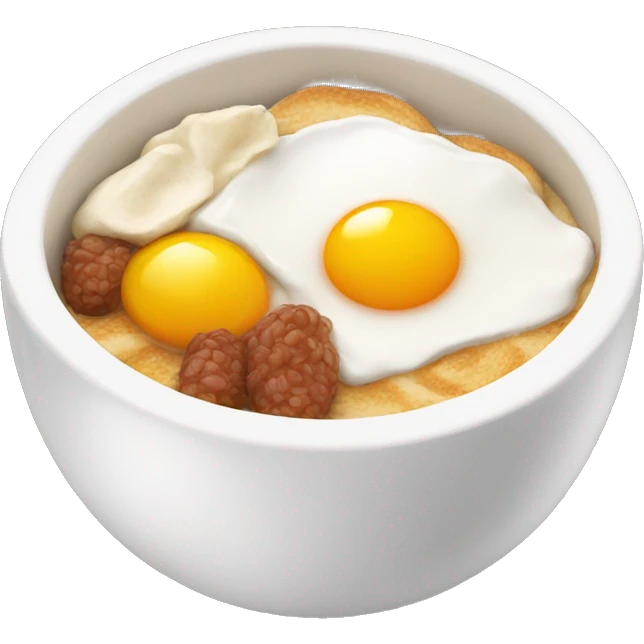 breakfast in a white bowl emoji