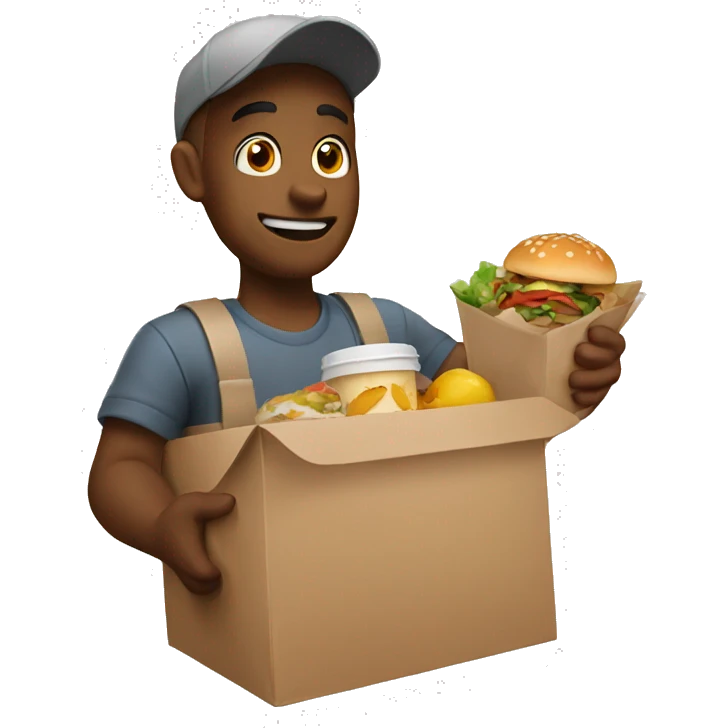 food delivery emoji