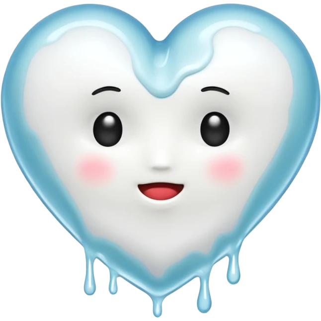 white heart slime (no face) emoji