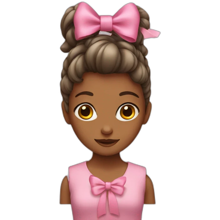 Girl with a bow on hair  emoji