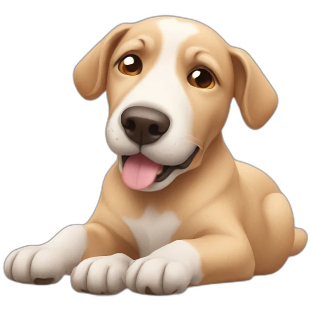 Dog lying on back emoji