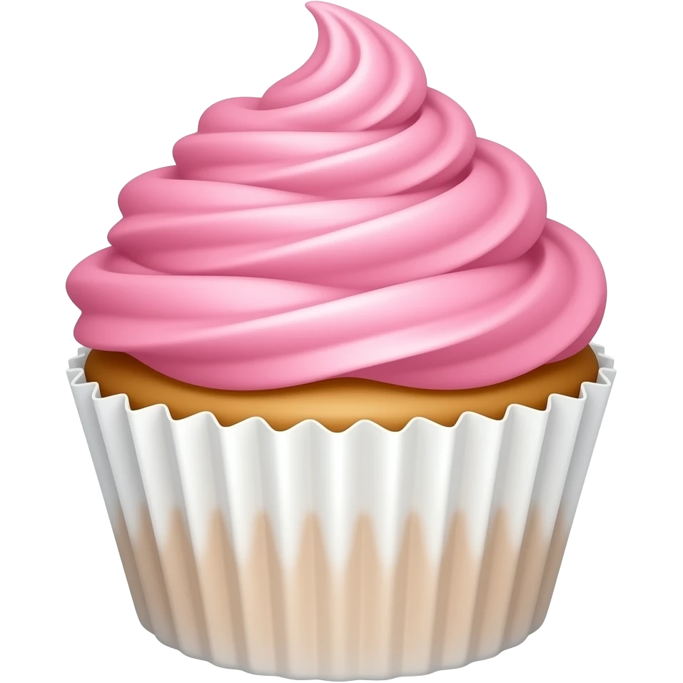 Cupcake with pink icing emoji