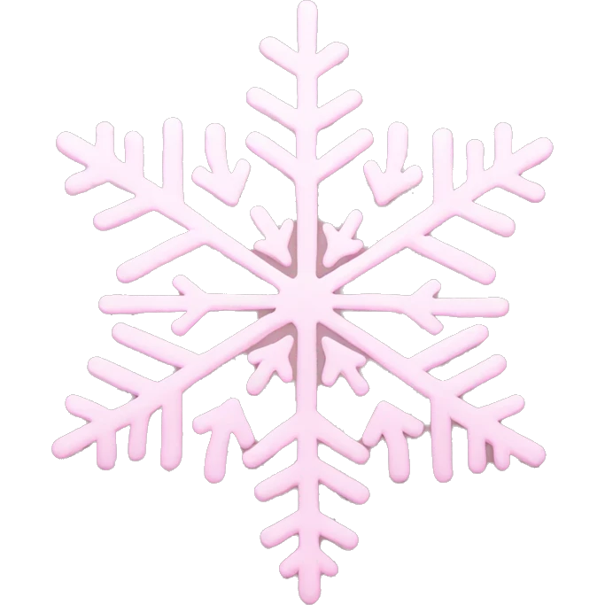 pastel pink snowflake  emoji