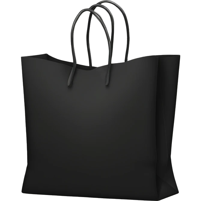 Elegant and simple shopping bags black emoji