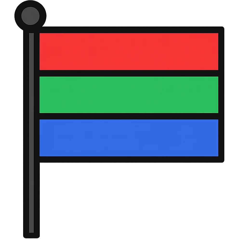 Increase the saturation of the flag colors, keep the same design and style, no text, with no background. The style should remain consistent with the original image. emoji