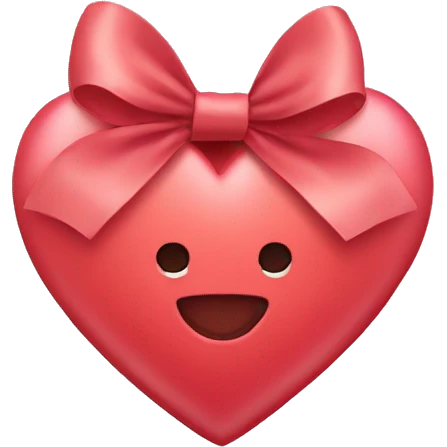 cute heart bow emoji