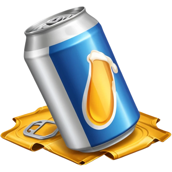 beer can lying on the ground emoji