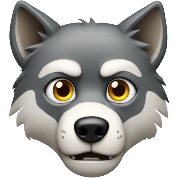 Scared wolf emoji