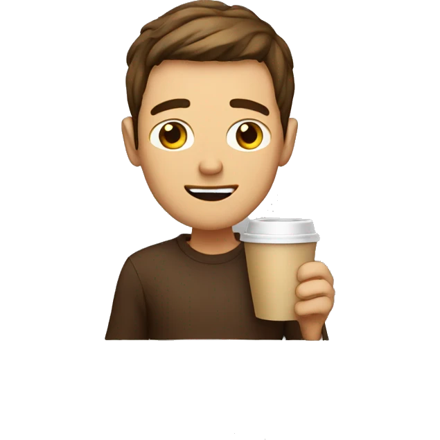 chill guy with coffee emoji