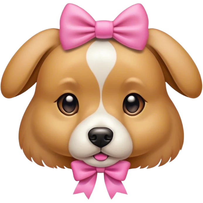 Dog with a pink bow emoji