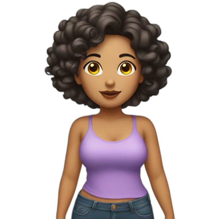 Curvy Latina girl emoji