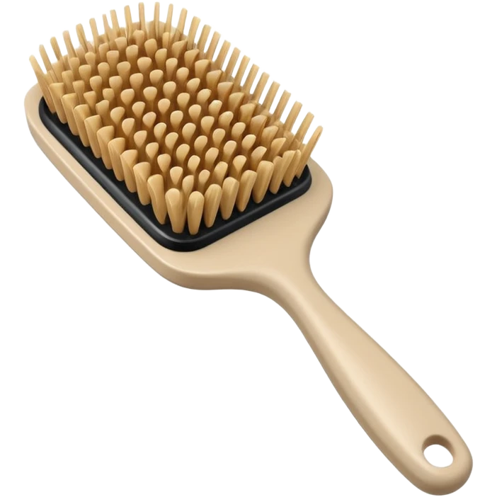 Beige hairbrush emoji