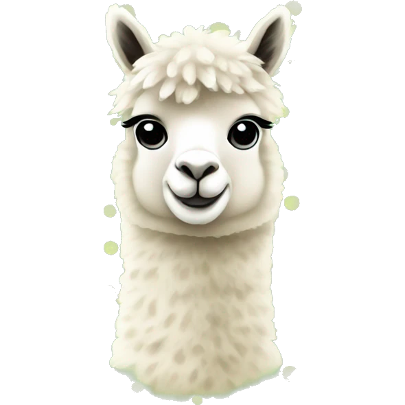 An alpaca with green polkadots ￼ emoji