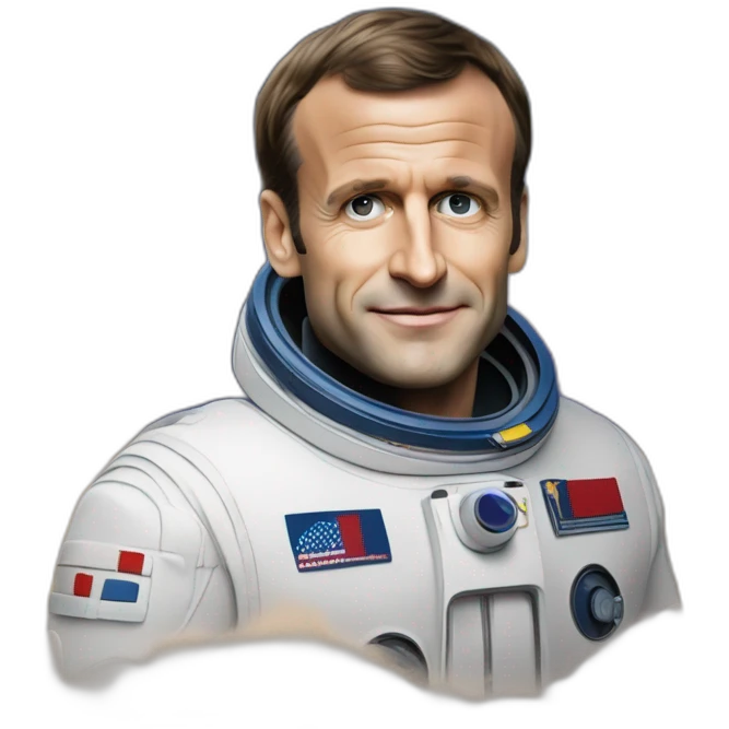 Emmanuel Macron dans l’espace emoji