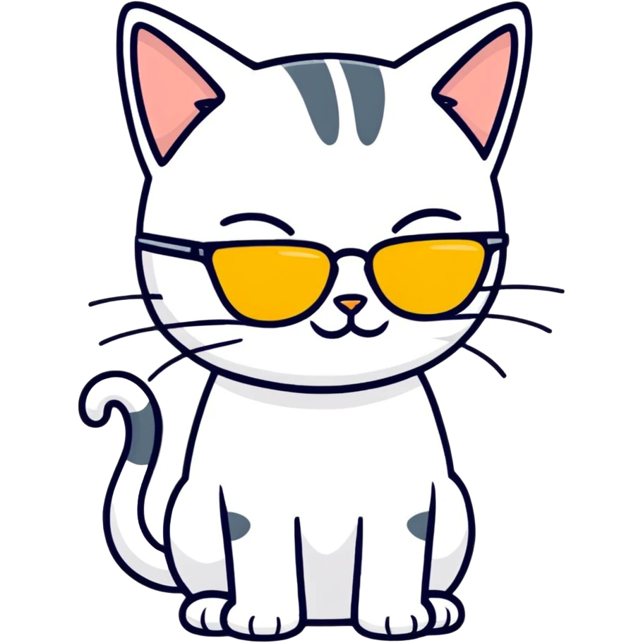 Cat with sunglasses emoji