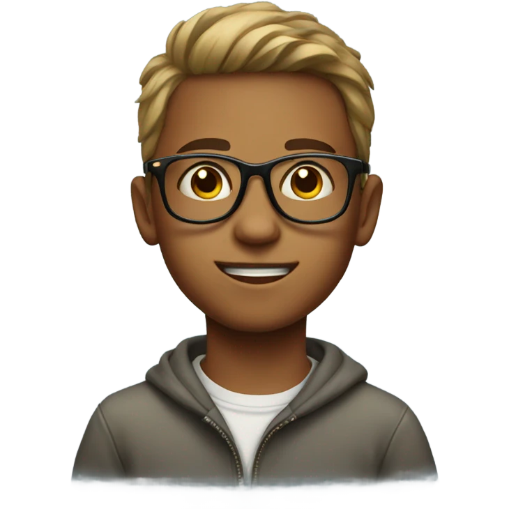 boy with glasses portrait emoji