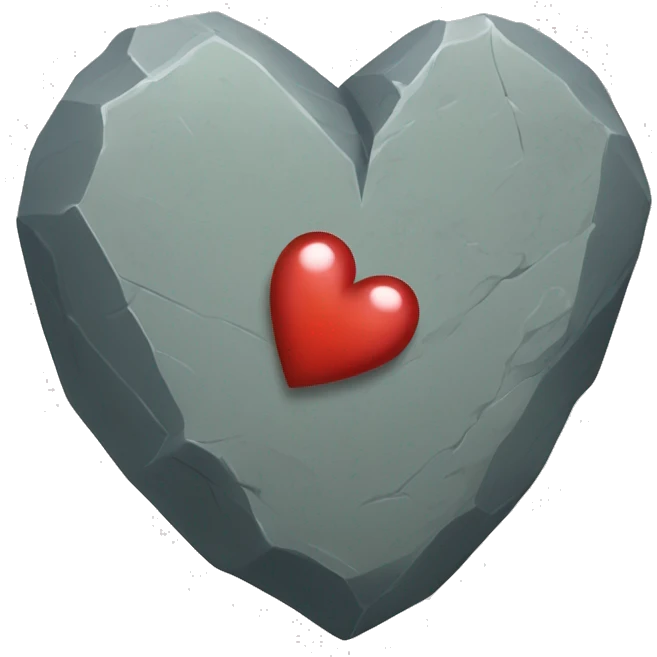 Piedra corazón sin piedra emoji