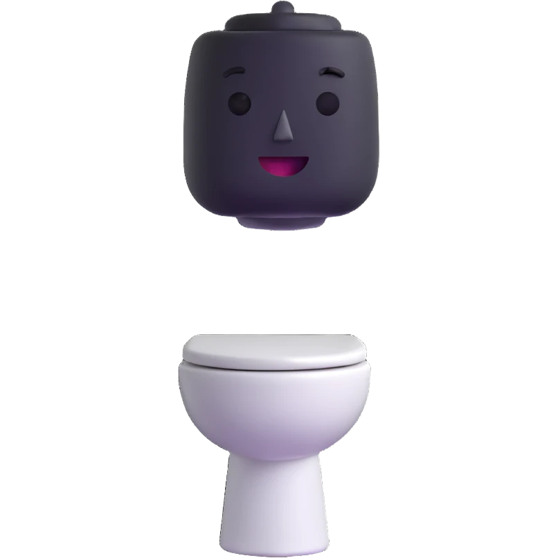 Skibidi Toilet with a face emoji