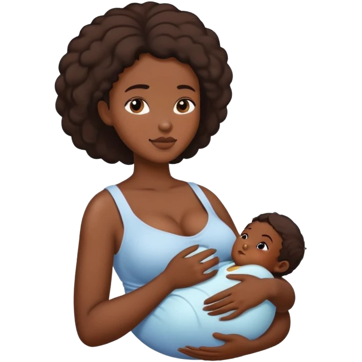 black woman breastfeeding emoji