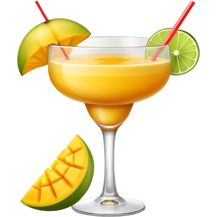 Mango daiqiri und nichts am glas schmücken emoji
