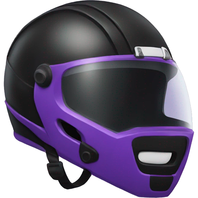 black and purple helmet emoji