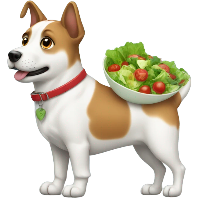 Dog with salad emoji
