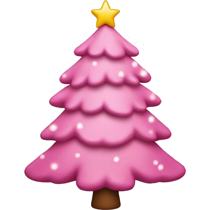Pink Christmas tree emoji