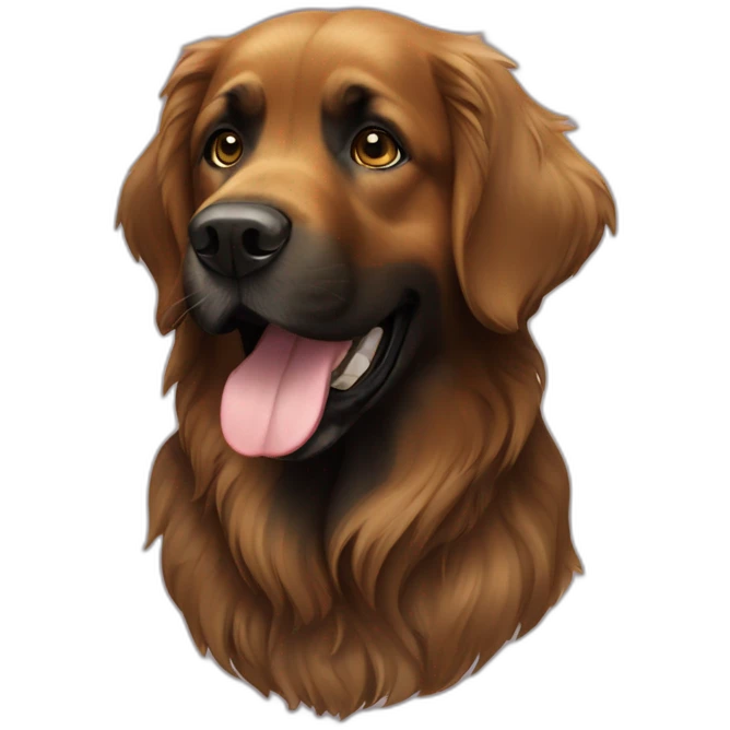 full black golden retriver emoji