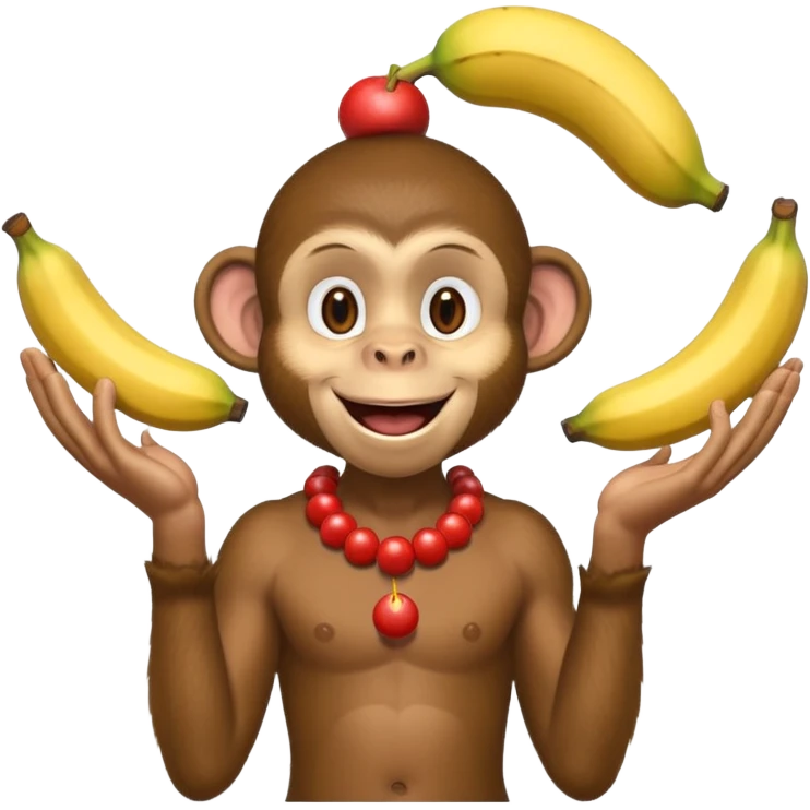 circus monkey juggling 2 bananas emoji