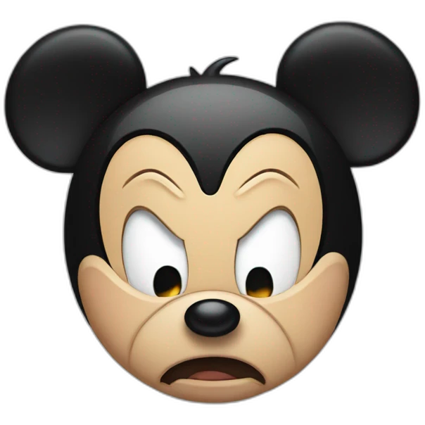 Angry Mickey Mouse emoji