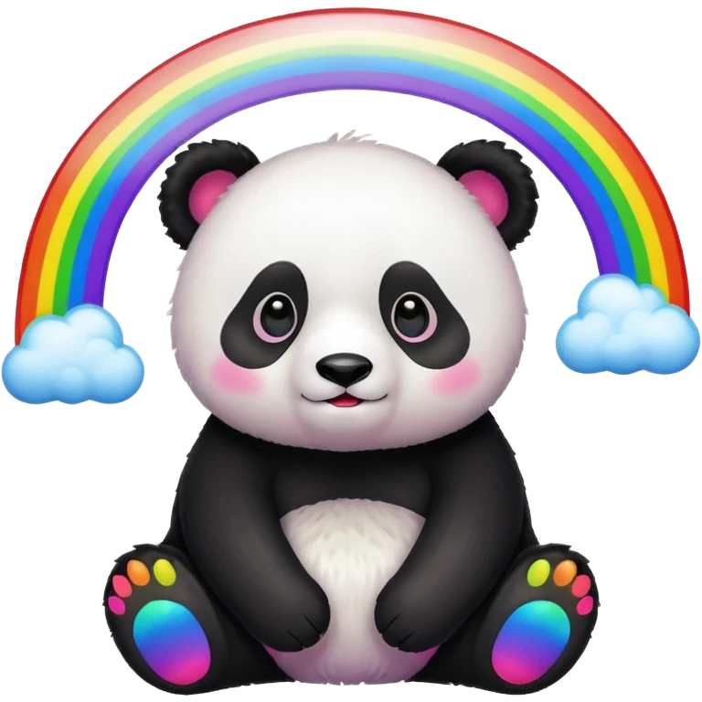 Panda with a rainbow  emoji